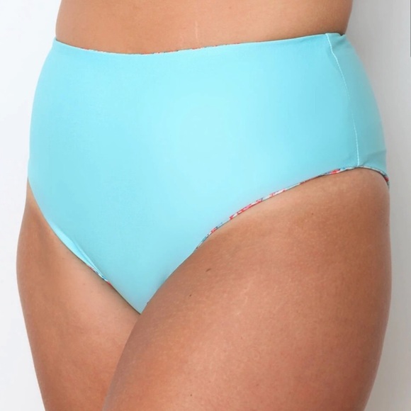 Wolven Reversible High-Waisted Bikini Bottom - Picture 6 of 6